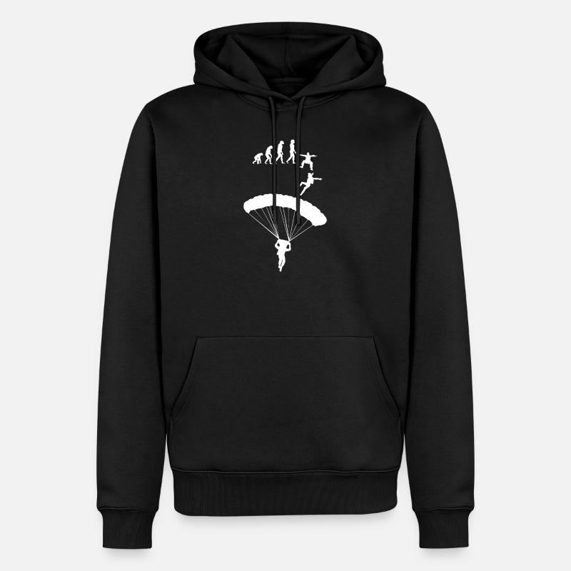 Skydiving Evolution Skydiver - Men’s Premium Organic Hoodie - black