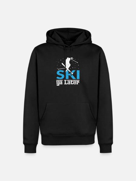 Ski Ya Later skiing - Men’s Premium Organic Hoodie - black