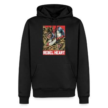 Harley Quinn Rebelle - Sweat à capuche Premium bio Homme - noir - Devant - Nico (187cm)