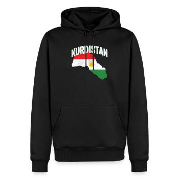 Kurdistan - Sweat à capuche Premium bio Homme - noir - Devant - Nico (187cm)