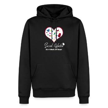 Social Worker It's A Work Of Heart Sozialarbeiter - Männer Premium Bio Hoodie - Schwarz - Vorne - Nico (187cm)