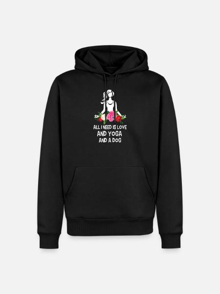 Yoga dogs - Men’s Premium Organic Hoodie - black