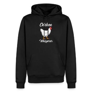 Hühner Huhn Henne Hahn Küken Eier Hühnerstall Farm - Männer Premium Bio Hoodie - Schwarz - Vorne - Nico (187cm)