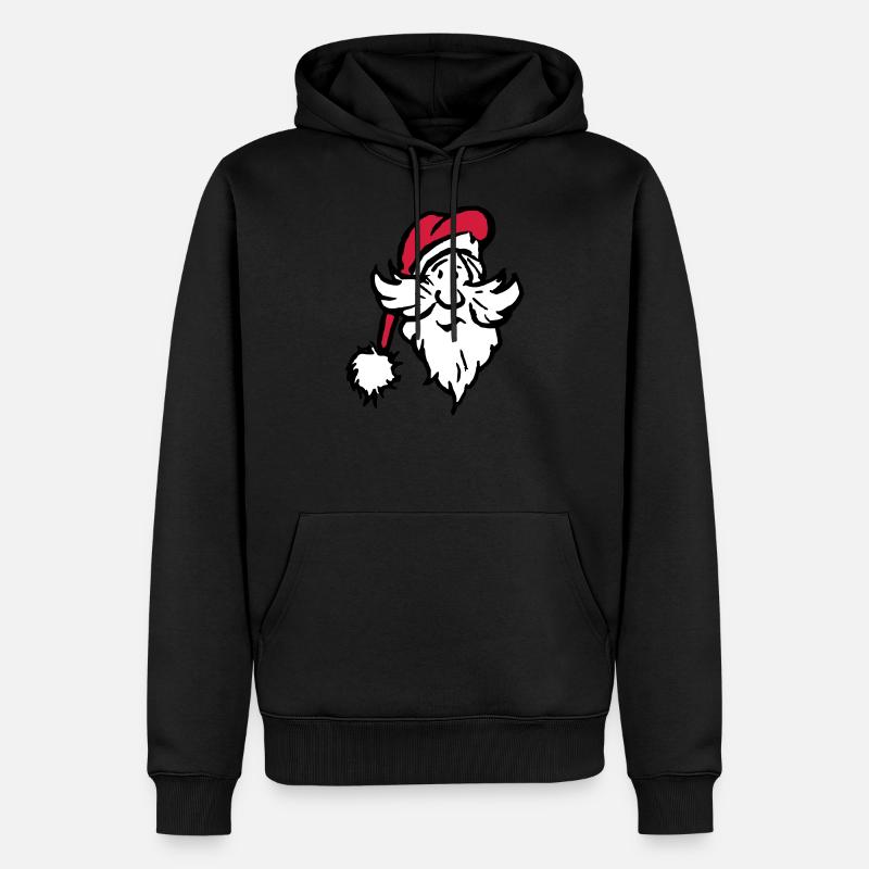 Weihnachtsmann-Ikone - Männer Premium Bio Hoodie - Schwarz