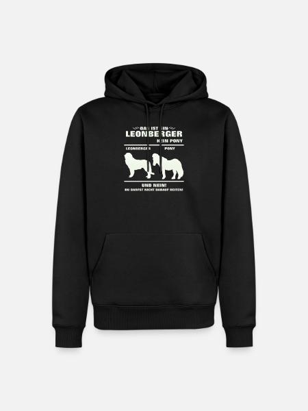 Leonberger Kein Pony Hunde Liebhaber Hunderasse - Männer Premium Bio Hoodie - Schwarz