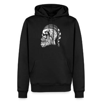 Wikinger Odin - Männer Premium Bio Hoodie - Schwarz - Vorne - Nico (187cm)