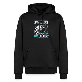 Angler Papa Angeln Angelfan Fischer Fischen Vater - Männer Premium Bio Hoodie - Schwarz - Vorne - Nico (187cm)