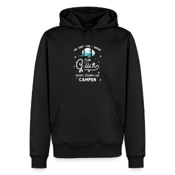 Es gibt viele Wege zum Glück Camping Camper Spruch - Männer Premium Bio Hoodie - Schwarz - Vorne - Nico (187cm)