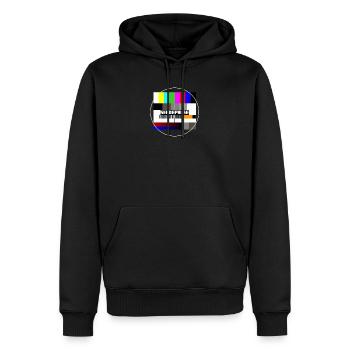 Sendepause 80er Jahre TV Fernsehen Retro - Männer Premium Bio Hoodie - Schwarz - Vorne - Nico (187cm)