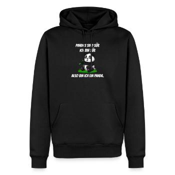 Pandas sind süß Pandabär Panda Bambus - Männer Premium Bio Hoodie - Schwarz - Vorne - Nico (187cm)