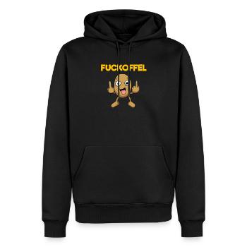 Fuckoffel Kartoffel lustig - Männer Premium Bio Hoodie - Schwarz - Vorne - Nico (187cm)