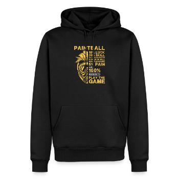 Paintball Spieler Paintball Game Gotcha Spruch - Männer Premium Bio Hoodie - Schwarz - Vorne - Nico (187cm)