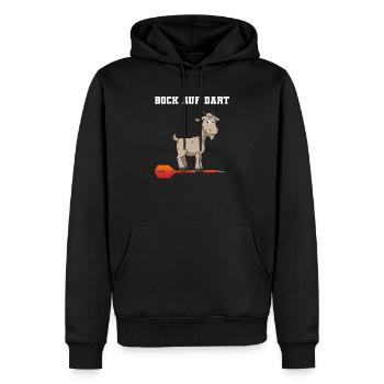 Bock auf Dart Dartpfeil Dartscheibe Dartspieler - Männer Premium Bio Hoodie - Schwarz - Vorne - Nico (187cm)