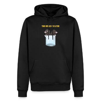 Two Moles Par Litre Taupe Science Science - Sweat à capuche Premium bio Homme - noir - Devant - Nico (187cm)