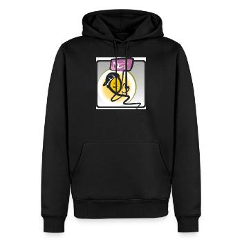 Gewinner - Männer Premium Bio Hoodie - Schwarz - Vorne - Nico (187cm)