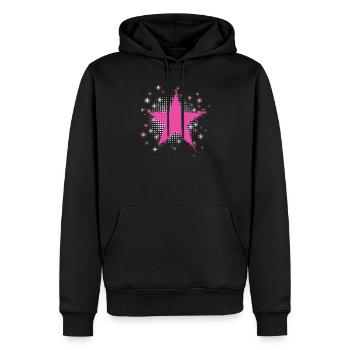 Stern Magenta Rosa 2020 - Männer Premium Bio Hoodie - Schwarz - Vorne - Nico (187cm)