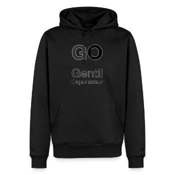 GO - Netter Veranstalter - Männer Premium Bio Hoodie - Schwarz - Vorne - Nico (187cm)