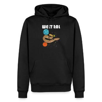 Weltaal Aal Angler - Männer Premium Bio Hoodie - Schwarz - Vorne - Nico (187cm)