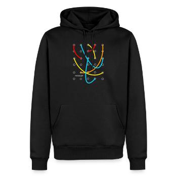 synthesizer modular - Männer Premium Bio Hoodie - Schwarz - Vorne - Nico (187cm)