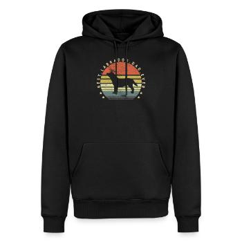 Best Labrador Dad Ever Hundepapa Hund Hundebesitze - Männer Premium Bio Hoodie - Schwarz - Vorne - Nico (187cm)
