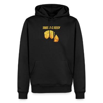 Take It Cheesy Käse Fondue - Männer Premium Bio Hoodie - Schwarz - Vorne - Nico (187cm)