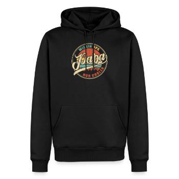 Dad Like A Grandpa Just Cool Father Father's Day Done - Men’s Premium Organic Hoodie - black - Front - Nico (187cm)