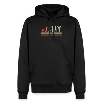 Saxophonist Evolution Saxophon Spieler Jazz Musik - Männer Premium Bio Hoodie - Schwarz - Vorne - Nico (187cm)