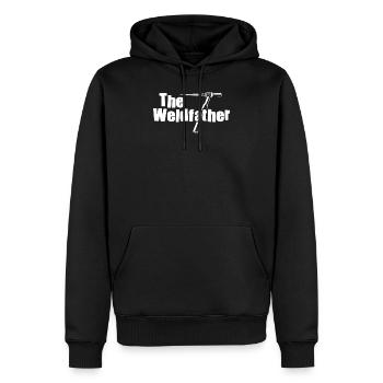 The Weldfather Funny Welders Soudeur Soudeur - Sweat à capuche Premium bio Homme - noir - Devant - Nico (187cm)