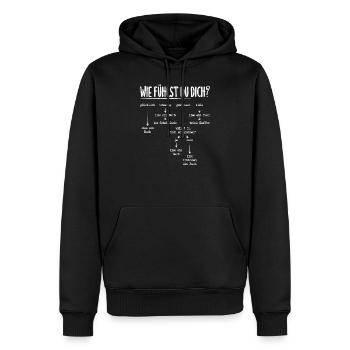 Wie Fühlst Du Dich? Buch Bücherwurm Bücher Lesen - Männer Premium Bio Hoodie - Schwarz - Vorne - Nico (187cm)