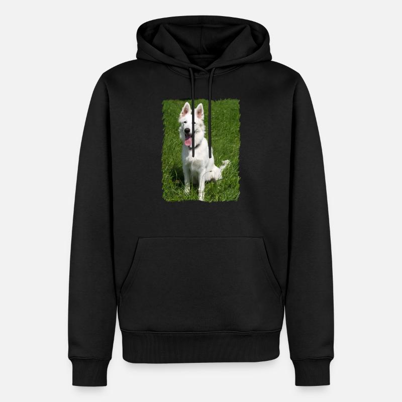 Ange blanc - Sweat à capuche Premium bio Homme - noir