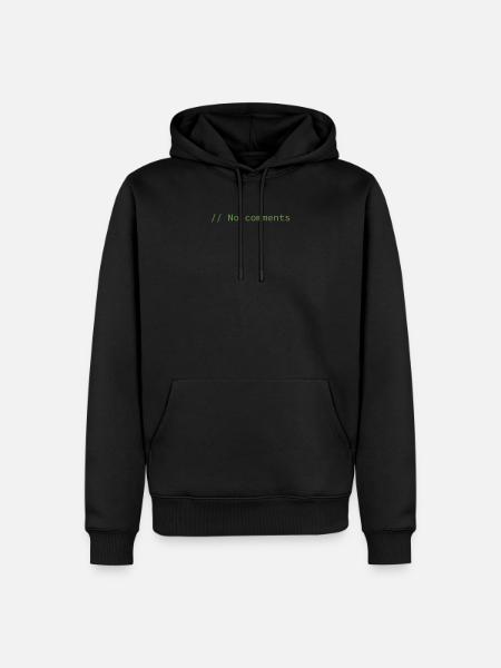 No Comments - Men’s Premium Organic Hoodie - black