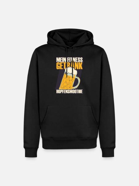 Bier Sprüche - Männer Premium Bio Hoodie - Schwarz
