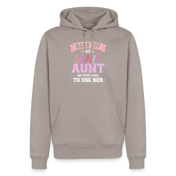 tante - Sweat à capuche Premium bio Homme - taupe - Devant - Nico (187cm)