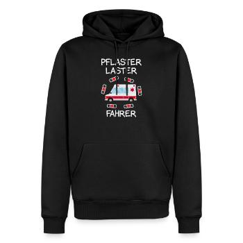 Pflaster Laster Fahrer Sanitäter Notarzt Rettungsd - Männer Premium Bio Hoodie - Schwarz - Vorne - Nico (187cm)