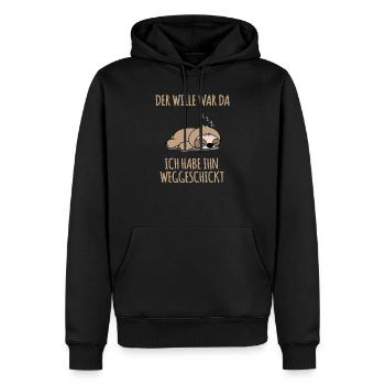 Lustiger Faultier Spruch Arbeitskollege Mitarbeite - Männer Premium Bio Hoodie - Schwarz - Vorne - Nico (187cm)