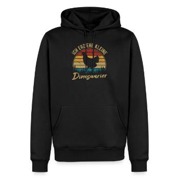 Ich erziehe kleine Dinosaurier Hühner Landwirt Huh - Männer Premium Bio Hoodie - Schwarz - Vorne - Nico (187cm)