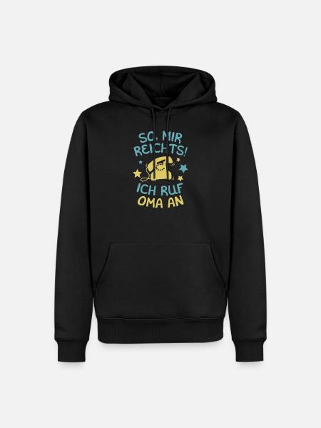 Mir Reichts ich Ruf Oma an Enkelkinder Spruch Enk - Männer Premium Bio Hoodie - Schwarz
