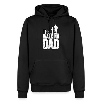 The Walking Dad Father-to-Be Papa Fête des pères Gesc - Sweat à capuche Premium bio Homme - noir - Devant - Nico (187cm)