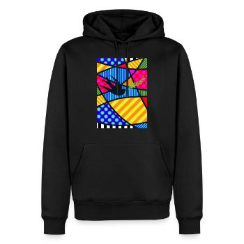 Lucky Swallow - Men’s Premium Organic Hoodie - black - Front - Nico (187cm)
