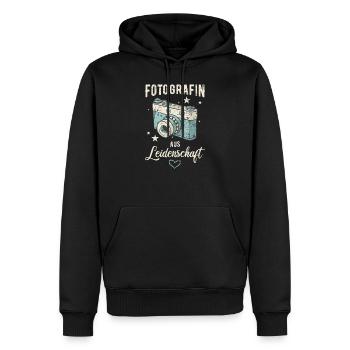 Fotografin aus Leidenschaft Fotografie Kamera Foto - Männer Premium Bio Hoodie - Schwarz - Vorne - Nico (187cm)