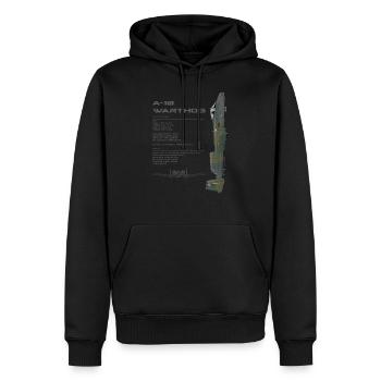 A-10 WARTHOG - AS2012 - Männer Premium Bio Hoodie - Schwarz - Vorne - Nico (187cm)
