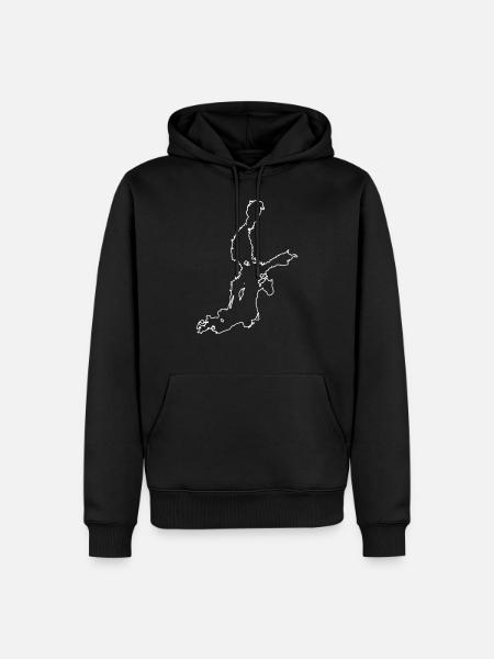 Baltic sea outline - Men’s Premium Organic Hoodie - black