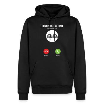 Mon camion appelle les chauffeurs routiers les chauffeurs routiers - Sweat à capuche Premium bio Homme - noir - Devant - Nico (187cm)