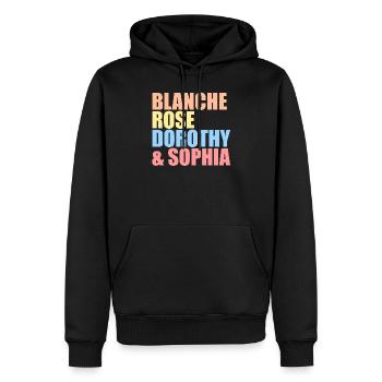 Ragazze d'oro - Felpa con cappuccio ecologica premium da uomo - nero - Fronte - Nico (187cm)