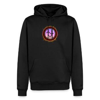 Signes du zodiaque Porte-serpent Ophiuchus - Sweat à capuche Premium bio Homme - noir - Devant - Nico (187cm)