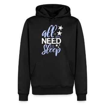 all you need is sleep - Männer Premium Bio Hoodie - Schwarz - Vorne - Nico (187cm)