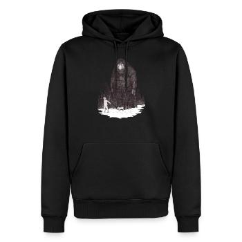 The Mountain King - Men’s Premium Organic Hoodie - black - Front - Nico (187cm)