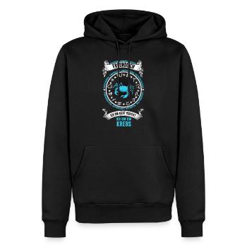 Sternzeichen Krebs Tierkreiszeichen Geburtstag - Männer Premium Bio Hoodie - Schwarz - Vorne - Nico (187cm)