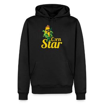 Cadeau étoilé de maïs amusant pour un - Sweat à capuche Premium bio Homme - noir - Devant - Nico (187cm)
