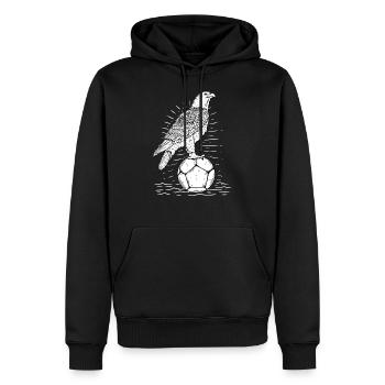 Aigle / football - Sweat à capuche Premium bio Homme - noir - Devant - Nico (187cm)